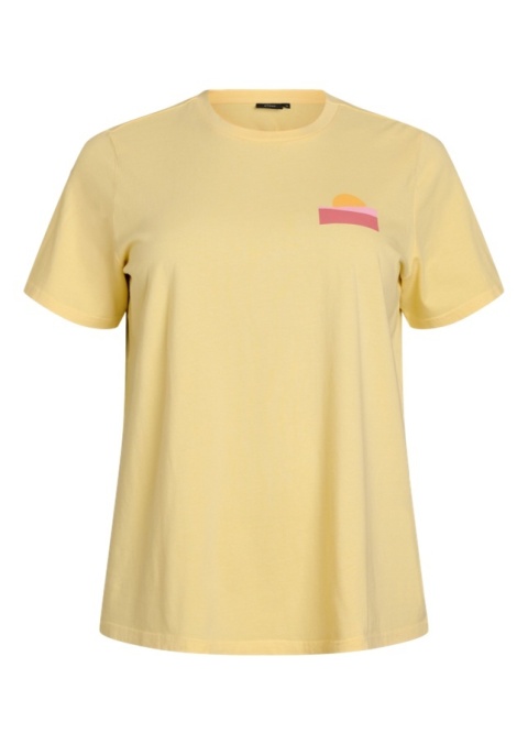 ZIZZI ŻÓŁTY T-SHIRT NADRUK NAPISY 627A