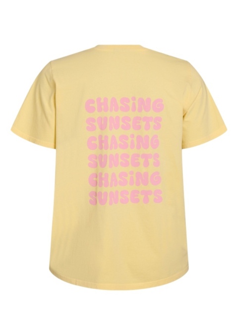 ZIZZI ŻÓŁTY T-SHIRT NADRUK NAPISY 627A