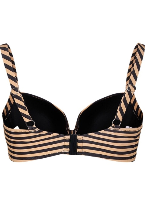ZIZZI CZARNY BIUSTONOSZ KĄPIELOWY BIKINI W PASKI 508F