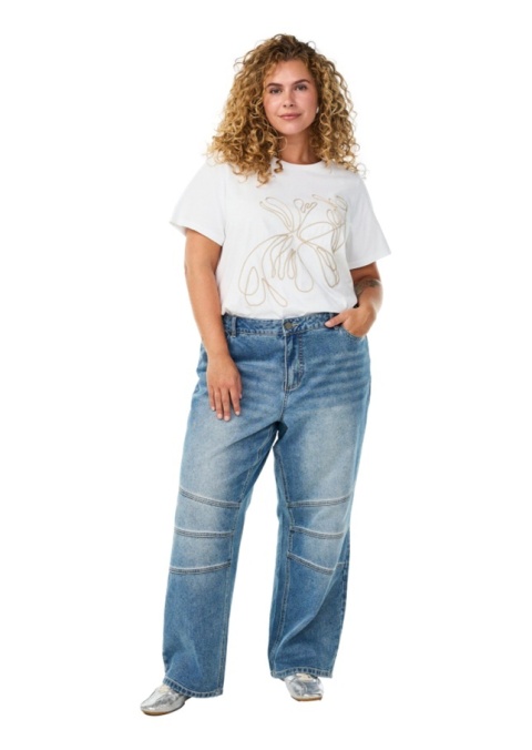 ZIZZI KLASYCZNY BIAŁY T-SHIRT WZÓR 196A