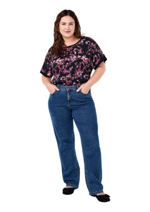 ZIZZI CZARNA BLUZKA T-SHIRT WZÓR 290A