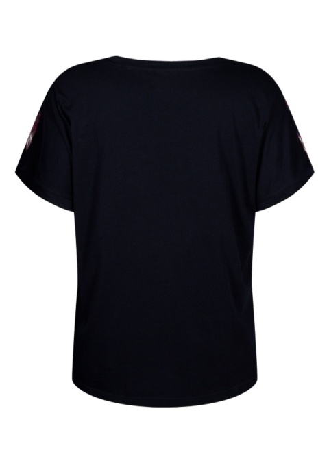 ZIZZI CZARNA BLUZKA T-SHIRT WZÓR 290A