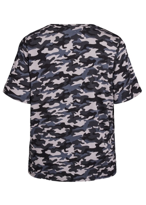 ZIZZI SZARA BLUZKA T-SHIRT WZÓR MORO 417B