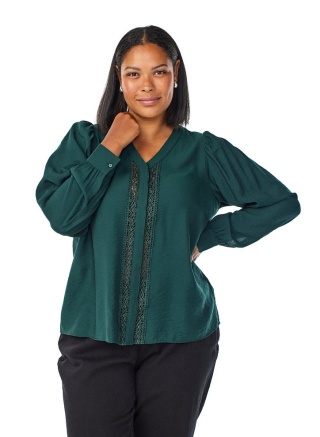 ZIZZI ELEGANCKA ZIELONA BLUZKA DEKOLT 445A