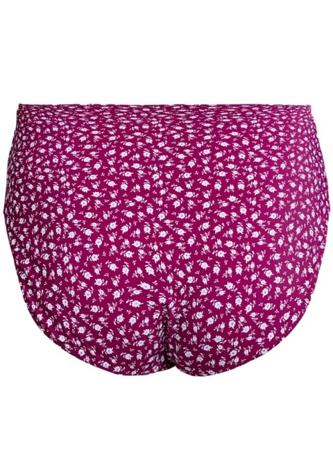 ZIZZI FIOLETOWE MAJTKI KĄPIELOWE BIKINI WYSOKI STAN NADRUK 506G