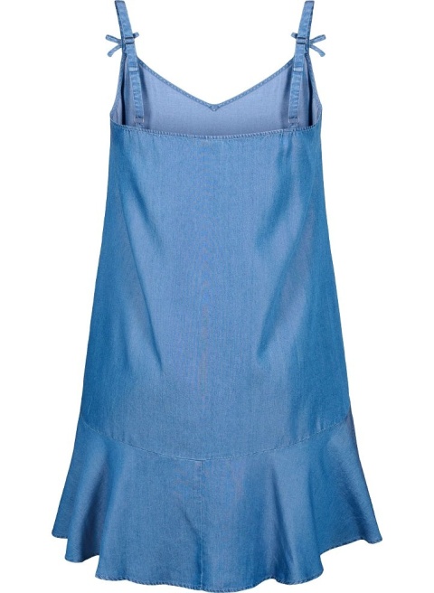 ZIZZI JEANSOWA SUKIENKA NA RAMIĄCZKACH MIDI NIEBIESKA 120Q