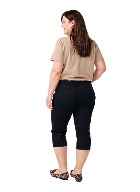 ZIZZI JEANSOWE SPODNIE RYBACZKI CZARNY JEANS 019O