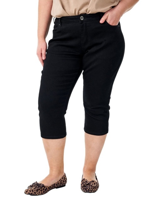 ZIZZI JEANSOWE SPODNIE RYBACZKI CZARNY JEANS 019O