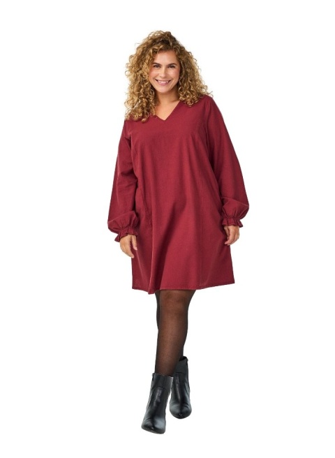 ZIZZI SUKIENKA NA CO DZIEŃ MIDI BORDO 001L