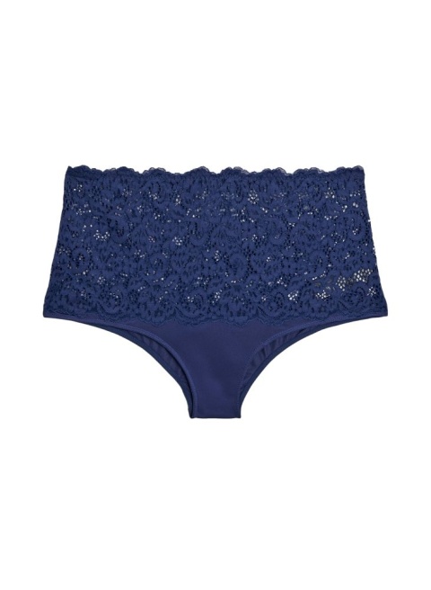 ZIZZI NIEBIESKIE ELEGANCKIE MAJTKI FIGI KORONKA 021B