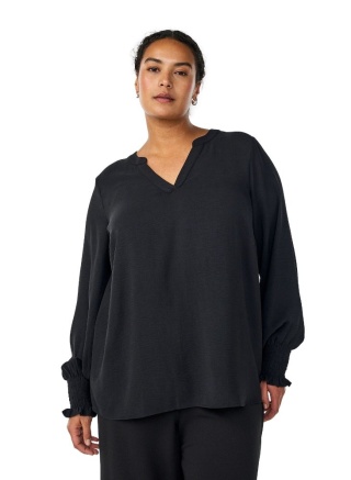 ZIZZI ELEGANCKA CZARNA BLUZKA 054J