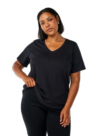 ZIZZI KLASYCZNY T-SHIRT CZARY 159B