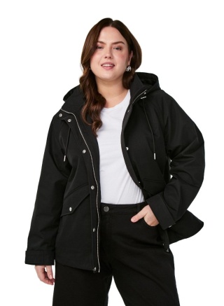 ZIZZI CZARNA KURTKA PARKA PRZEJŚCIOWA 441A
