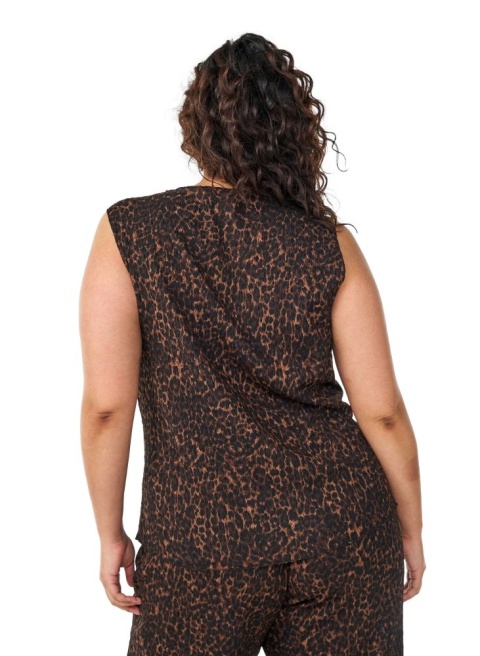 ZIZZI NIESAMOWITY ZAPINANY TOP BLUZKA W PANTERKĘ 612G
