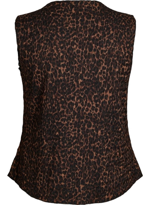 ZIZZI NIESAMOWITY ZAPINANY TOP BLUZKA W PANTERKĘ 612G