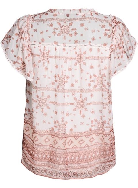 ZIZZI UROCZA BIAŁA BLUZKA BOHO WZÓR 618A