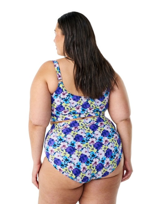 ZIZZI MAJTKI KĄPIELOWE BIKINI WYSOKI STAN KWIATY 816B