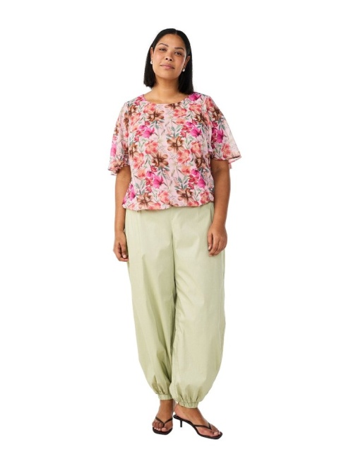ZIZZI FANTASTYCZNA ELEGANCKA BLUZKA W KWIATY 833E