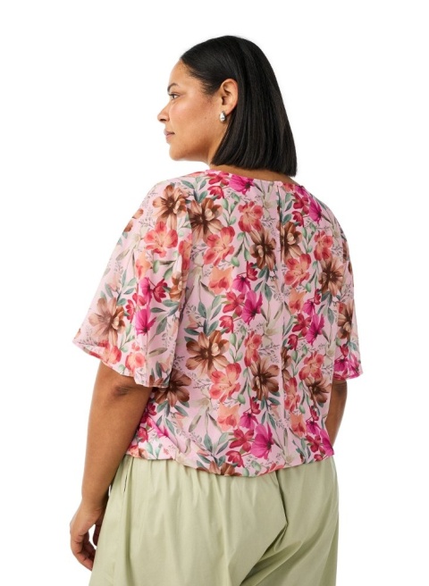 ZIZZI FANTASTYCZNA ELEGANCKA BLUZKA W KWIATY 833E