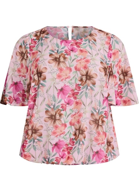 ZIZZI FANTASTYCZNA ELEGANCKA BLUZKA W KWIATY 833E