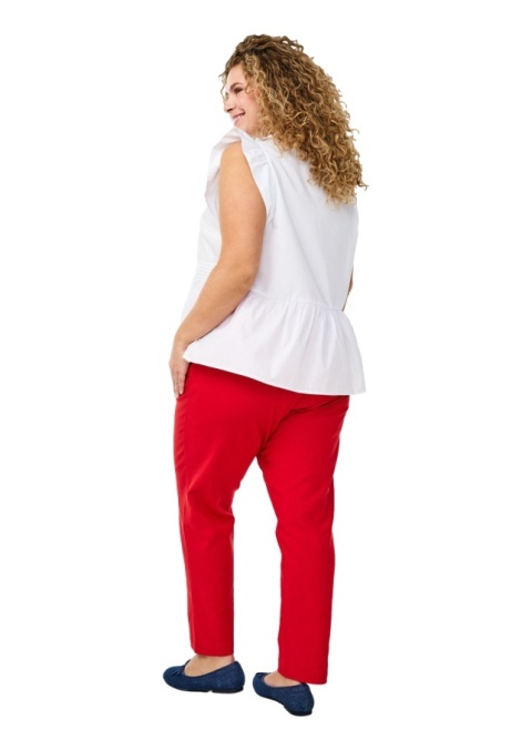 ZIZZI ELEGANCKIE CZERWONE PROSTE SPODNIE 014B