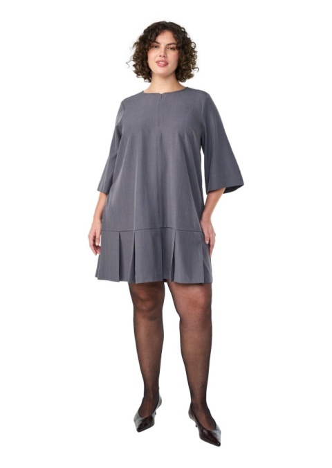 ZIZZI ELEGANCKA SZARA SUKIENKA MINI 539A