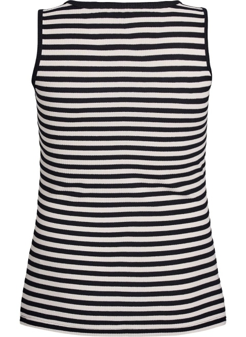 ZIZZI CZARNY T-SHIRT BAWEŁNA PASKI 622A