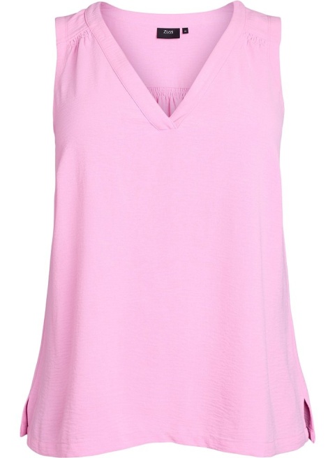 ZIZZI ELEGANCKA RÓŻOWA BLUZKA TOP BEZ RĘKAWÓW 990C