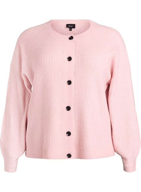 ZIZZI RÓŻOWY SWETER PIONOWO PRĄŻKOWANY 332C