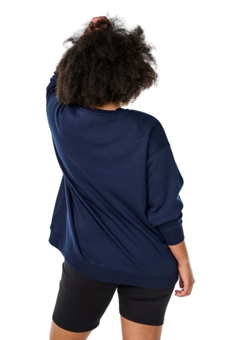 ZIZZI GRANATOWA SPORTOWA BLUZA NADRUK 268A