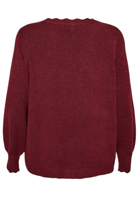 ZIZZI BORDOWY SWETER BLUZKA DZIANINA 474A