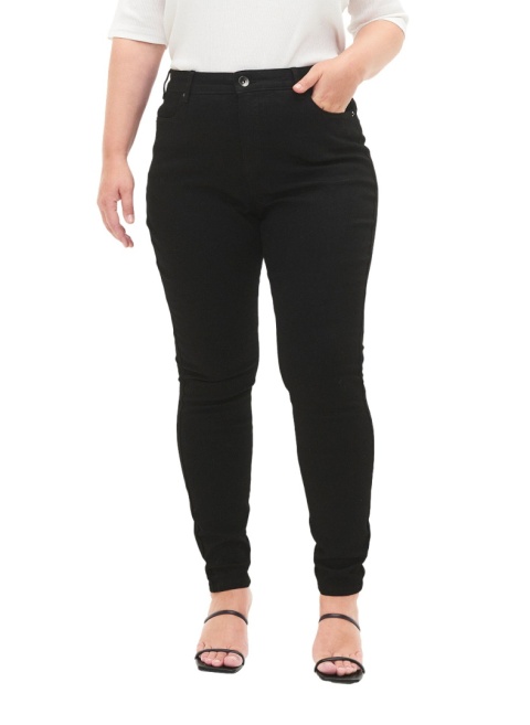 ZIZZI RURKI CZARNE JEANSY SLIM FIT WYSOKI STAN N78 019A