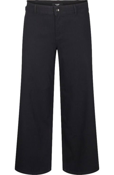 ZIZZI CZARNE SPODNIE JEANSY SZEROKIE WYSOKI STAN N78 001E
