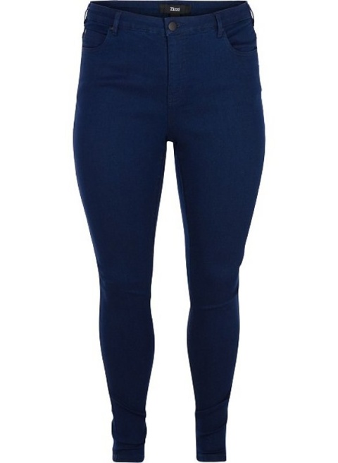 ZIZZI DARK BLUE SPODNIE GRANATOWE JEANSY RURKI N78 568A