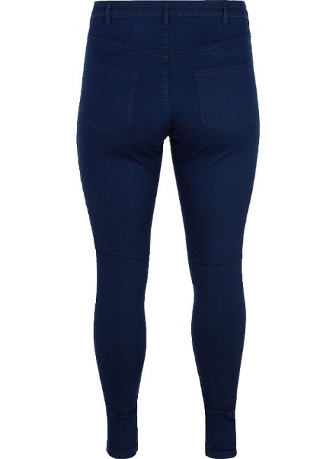 ZIZZI DARK BLUE SPODNIE GRANATOWE JEANSY RURKI N78 568A