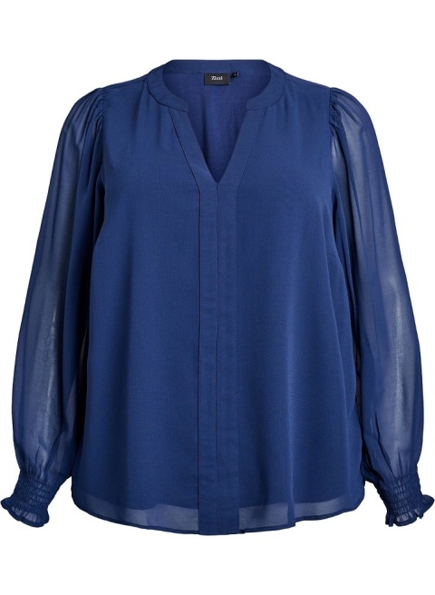 ZIZZI ELEGANCKA GRANATOWA BLUZKA 698A
