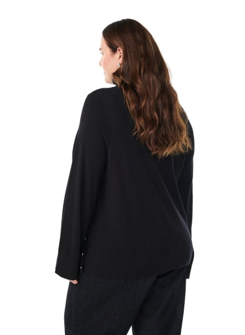 ZIZZI FINEZYJNY SWETER Z GOLFEM OZDOBNE GUZIKI 479E