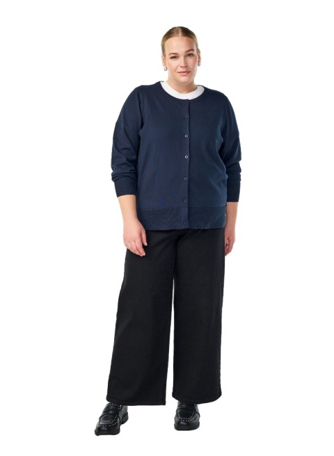 ZIZZI GUSTOWNY GRANATOWYROZPINANY SWETER 068A