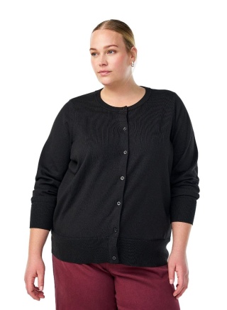 ZIZZI GUSTOWNY CZARNY ROZPINANY SWETER 068A