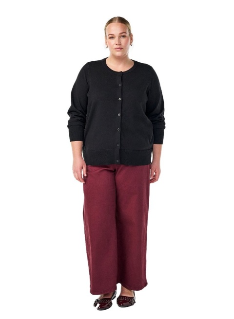 ZIZZI GUSTOWNY CZARNY ROZPINANY SWETER 068A