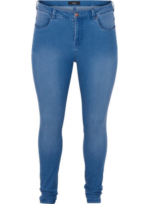 ZIZZI JASNE KLASYCZNE JEANSY SPODNIE RURKI LT BLUE DENIM N82 305L