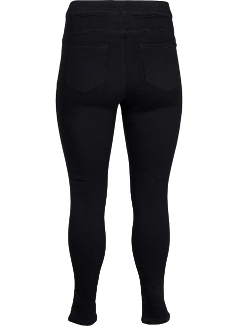 ZIZZI JEANSY CZARNE JEGGINSY SPODNIE WYSOKI STAN 027A