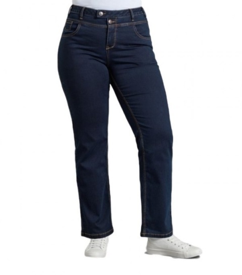 ZIZZI JEANSY SPODNIE PROSTA NOGAWKA GRANAT N86 400A