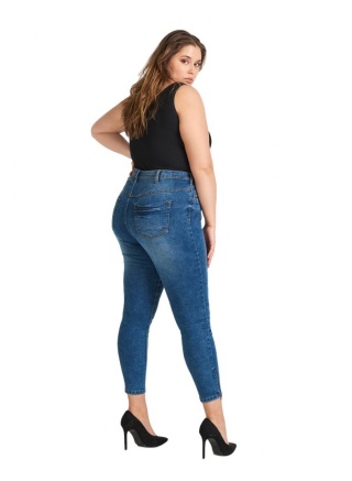 ZIZZI MODNE JASNE PRZECIERANE SPODNIE JEANSY 7/8 181A