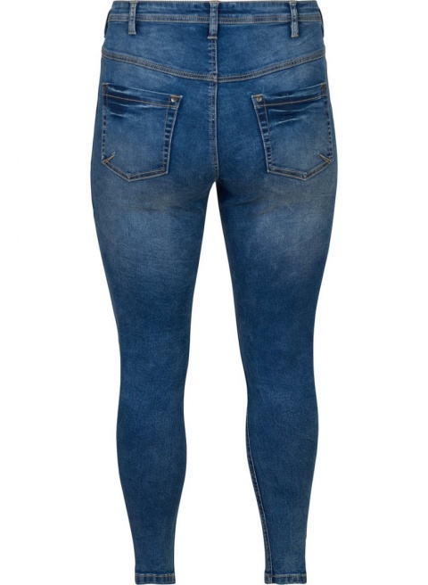 ZIZZI MODNE JASNE PRZECIERANE SPODNIE JEANSY 7/8 181A