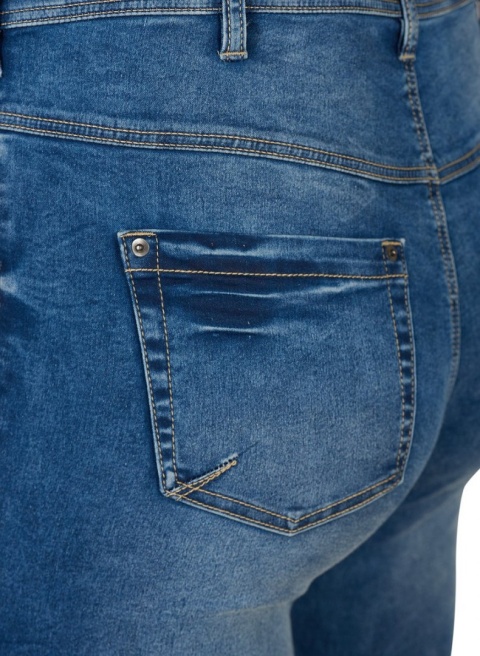 ZIZZI MODNE JASNE PRZECIERANE SPODNIE JEANSY 7/8 181A