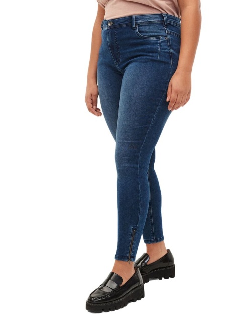 ZIZZI MODNE NIEBIESKIE SPODNIE JEANSY 7/8 181A