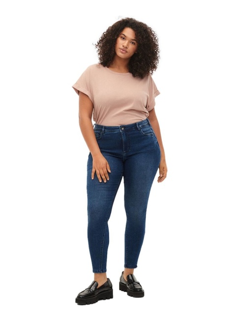 ZIZZI MODNE NIEBIESKIE SPODNIE JEANSY 7/8 181A