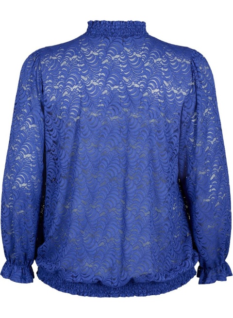 ZIZZI ELEGANCKA NIEBIESKA BLUZKA KORONKA 392A
