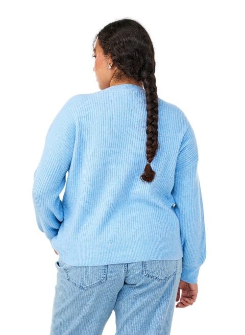 ZIZZI NIEBIESKI SWETER PIONOWO PRĄŻKOWANY 332C